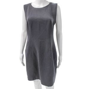 Jennifer Tattanelli Women Sheath Dress Gray Sleeveless Roundneck Knee Size 50